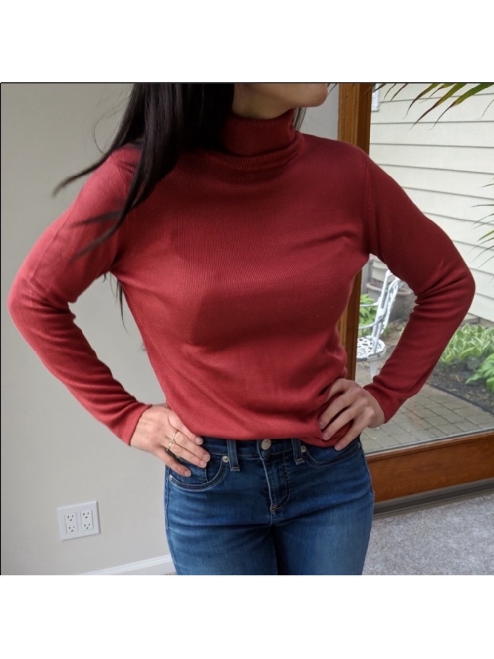 Vintage Valerie Stevens red 100% extra fine merino